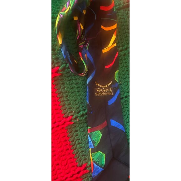 Rush Limbaugh No Boundaries Men’s 100%Silk Necktie USA Colorful Floral - Picture 2 of 4